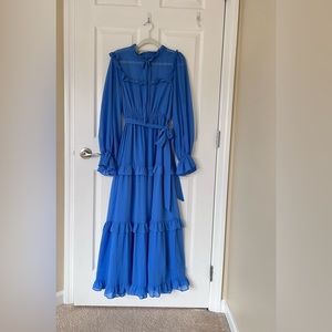 Blue Long sleeve maxi dress size small